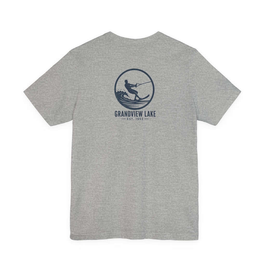 Grandview Lake Waterski Tee — Back Graphic Lake Shirt