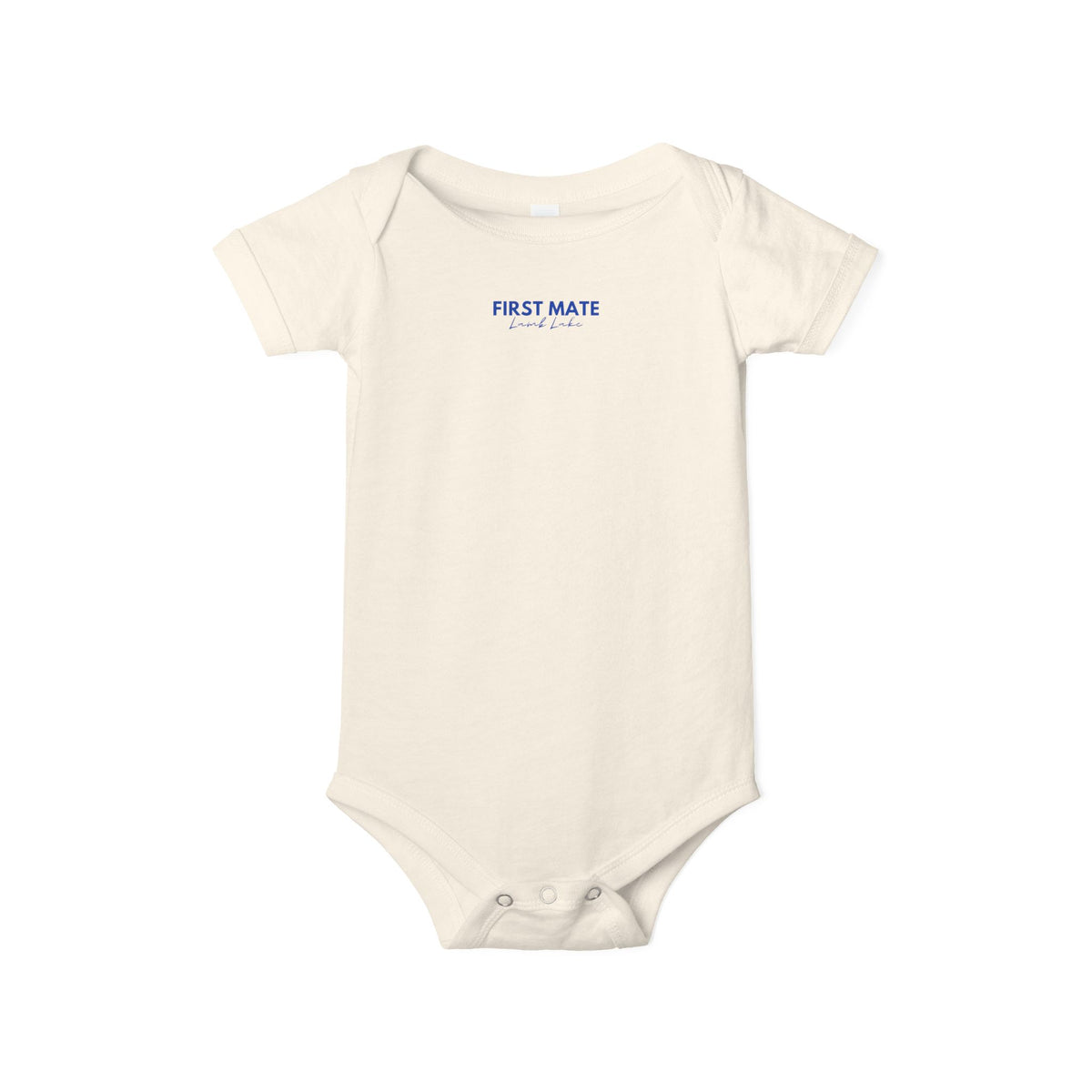 Infant Onesie "First Mate Lamb Lake" Baby Bodysuit – Cute Nautical Newborn Gift