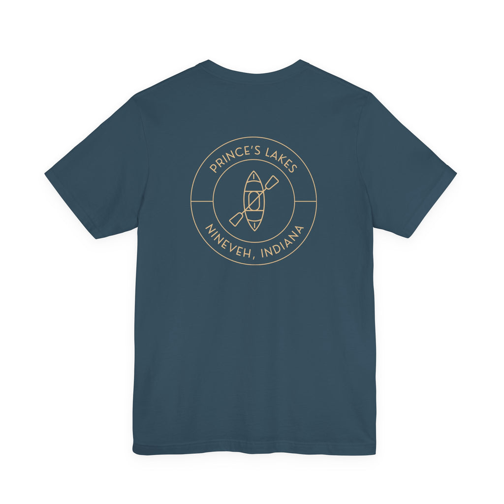 Kayak Pocket & Back Print Prince's Lakes Minimalist Tee —  Short Sleeve Shirt