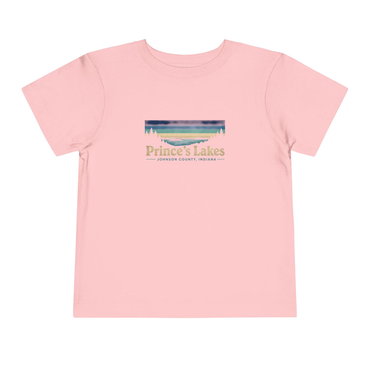 Toddler Tee - "Prince's Lakes" Retro Sunset Graphic