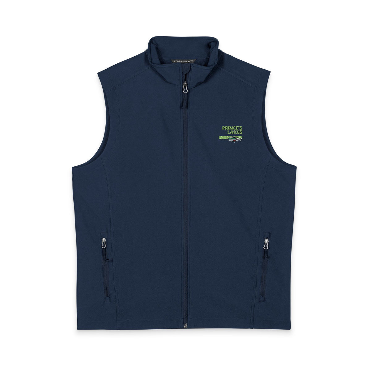 Men's Soft Shell Vest — Prince's Lakes Logo Chest