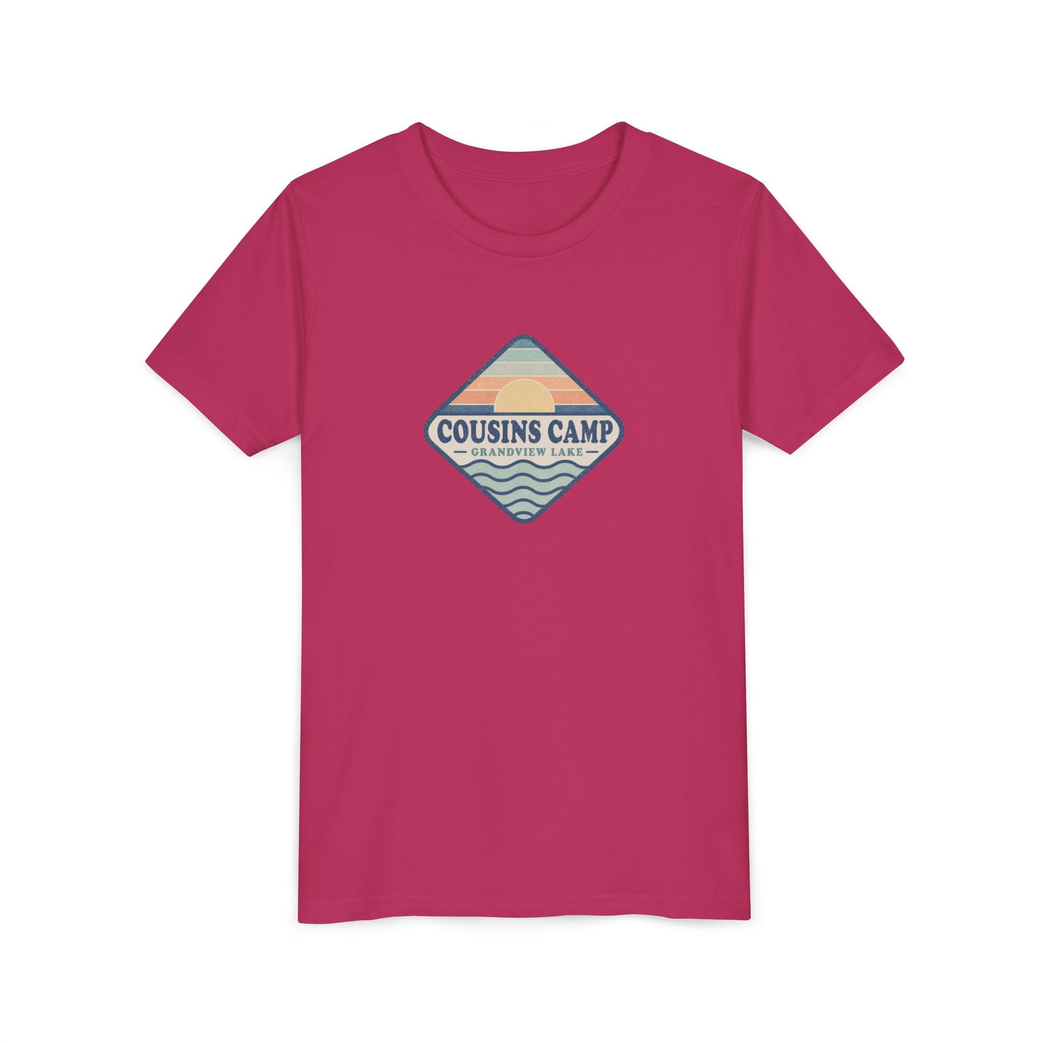 Cousins Camp Youth Tee — Retro Lakeside Summer Camp Kids Shirt