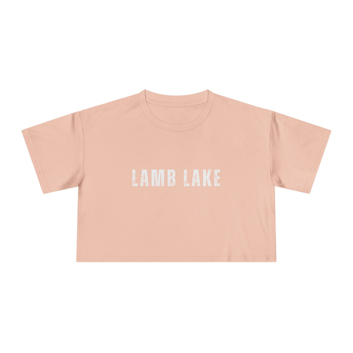 Lamb Lake Crop Tee — Women's Casual Lakeside Graphic Top