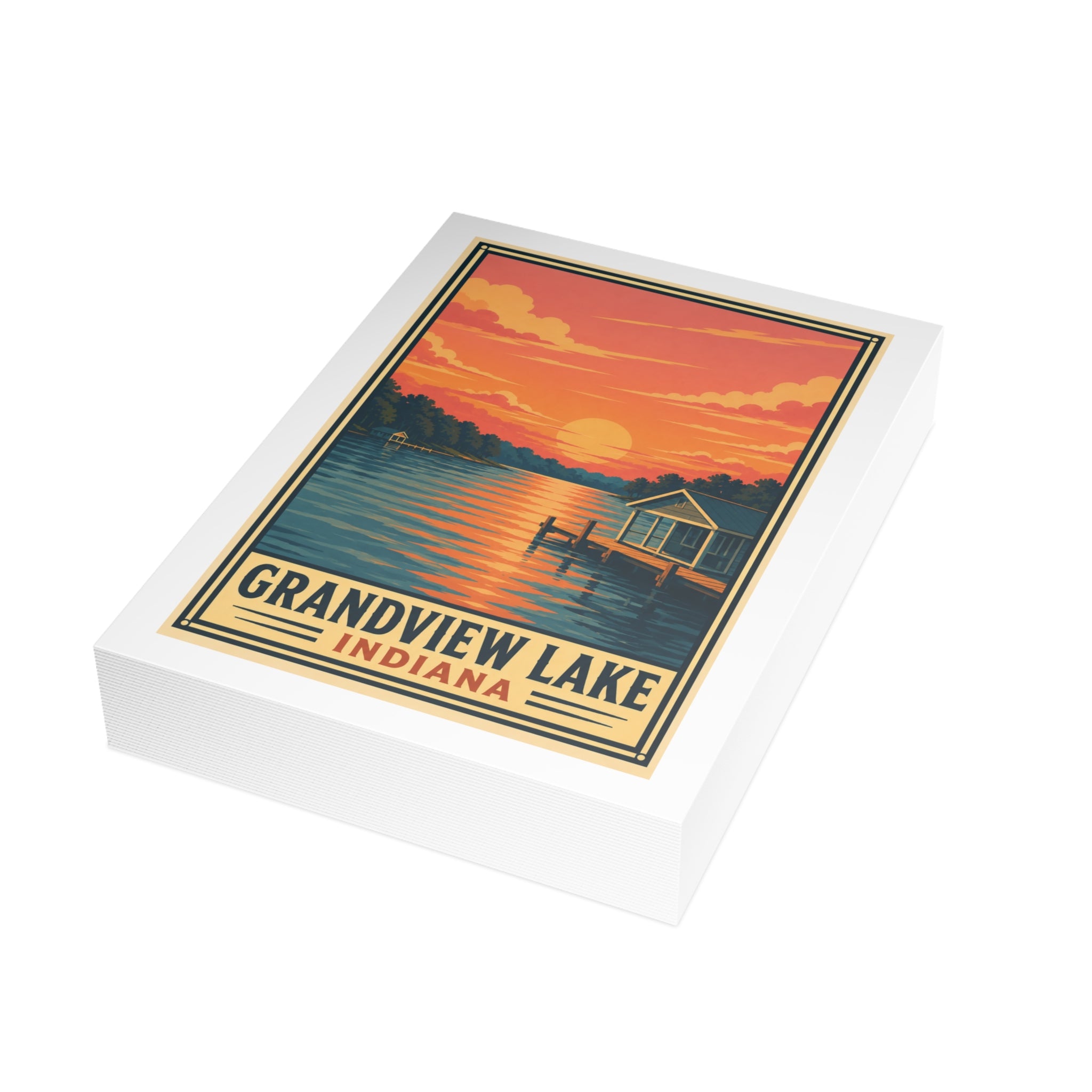 Grandview Lake National Park Style Postcard Bundle