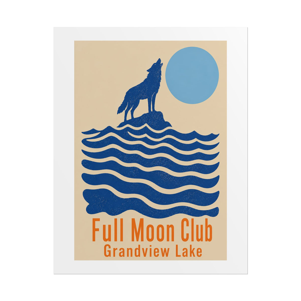 Full Moon Club Grandview Lake Poster