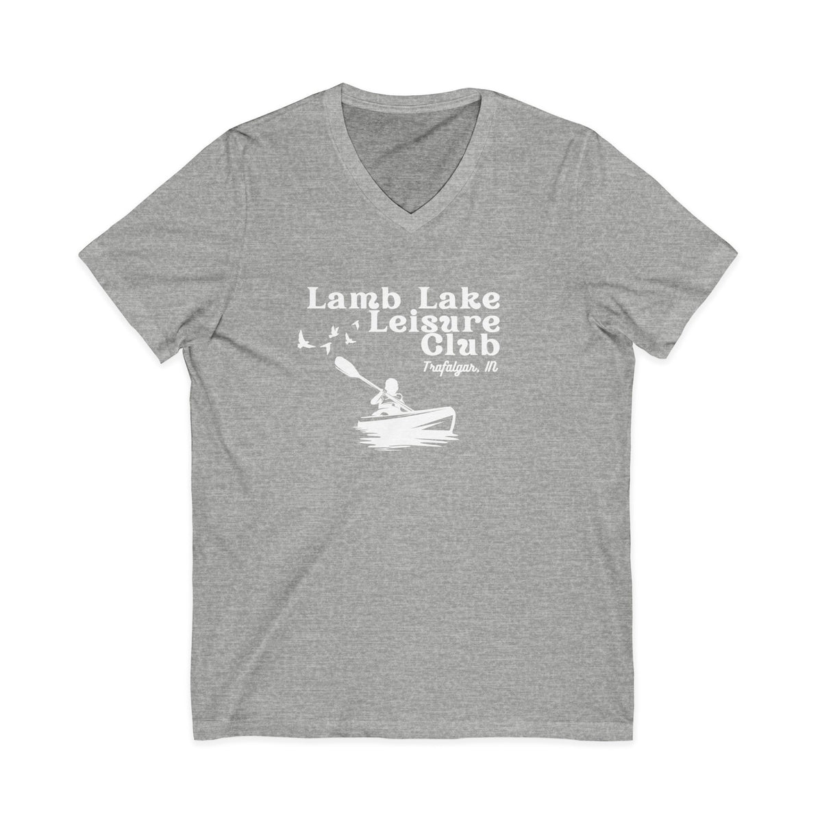 Lamb Lake Kayak Leisure Club V-Neck Tee