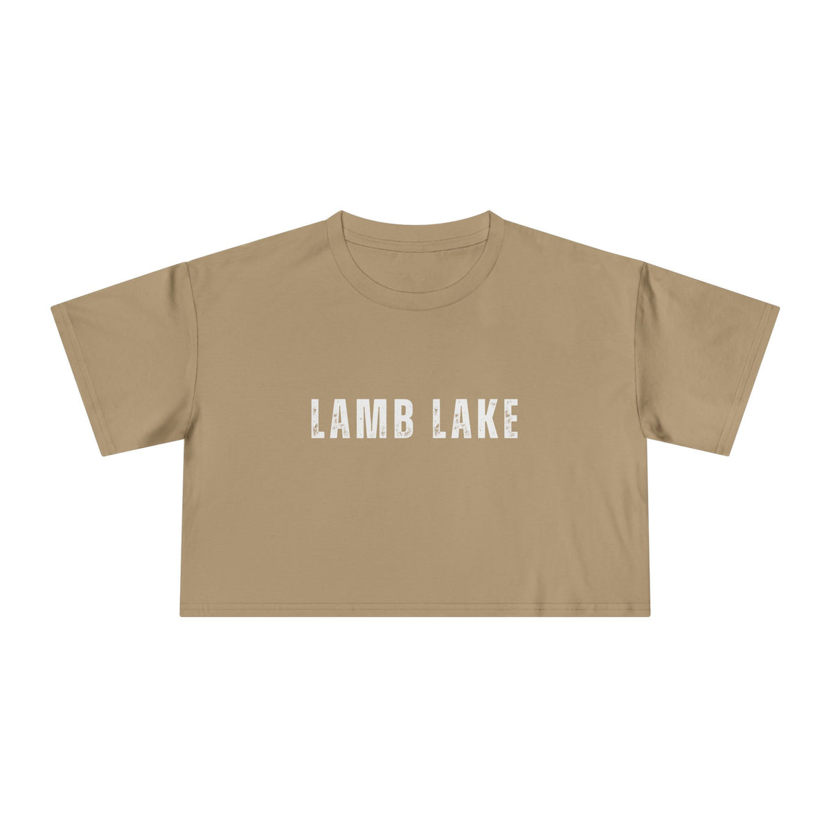 Lamb Lake Crop Tee — Women's Casual Lakeside Graphic Top