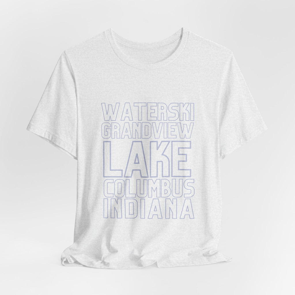 Grandview Lake Columbus Indiana Waterski Tee — Vintage Beach Town T‑Shirt