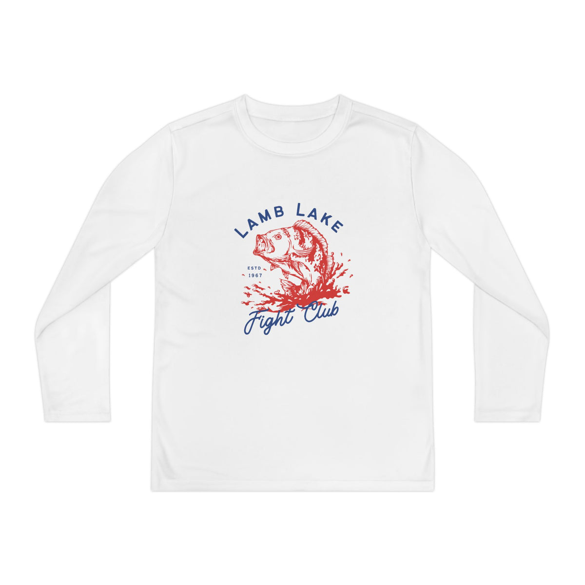 Youth Long Sleeve Tee — "Lamb Lake Fight Club" Graphic