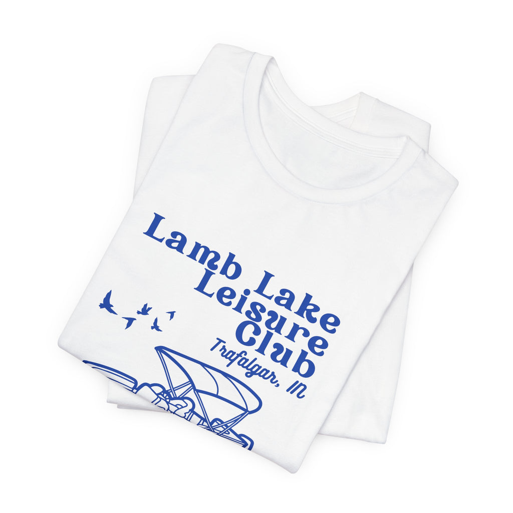 Pontoon Tee – "Lamb Lake Leisure Club" Vintage Boating T-Shirt