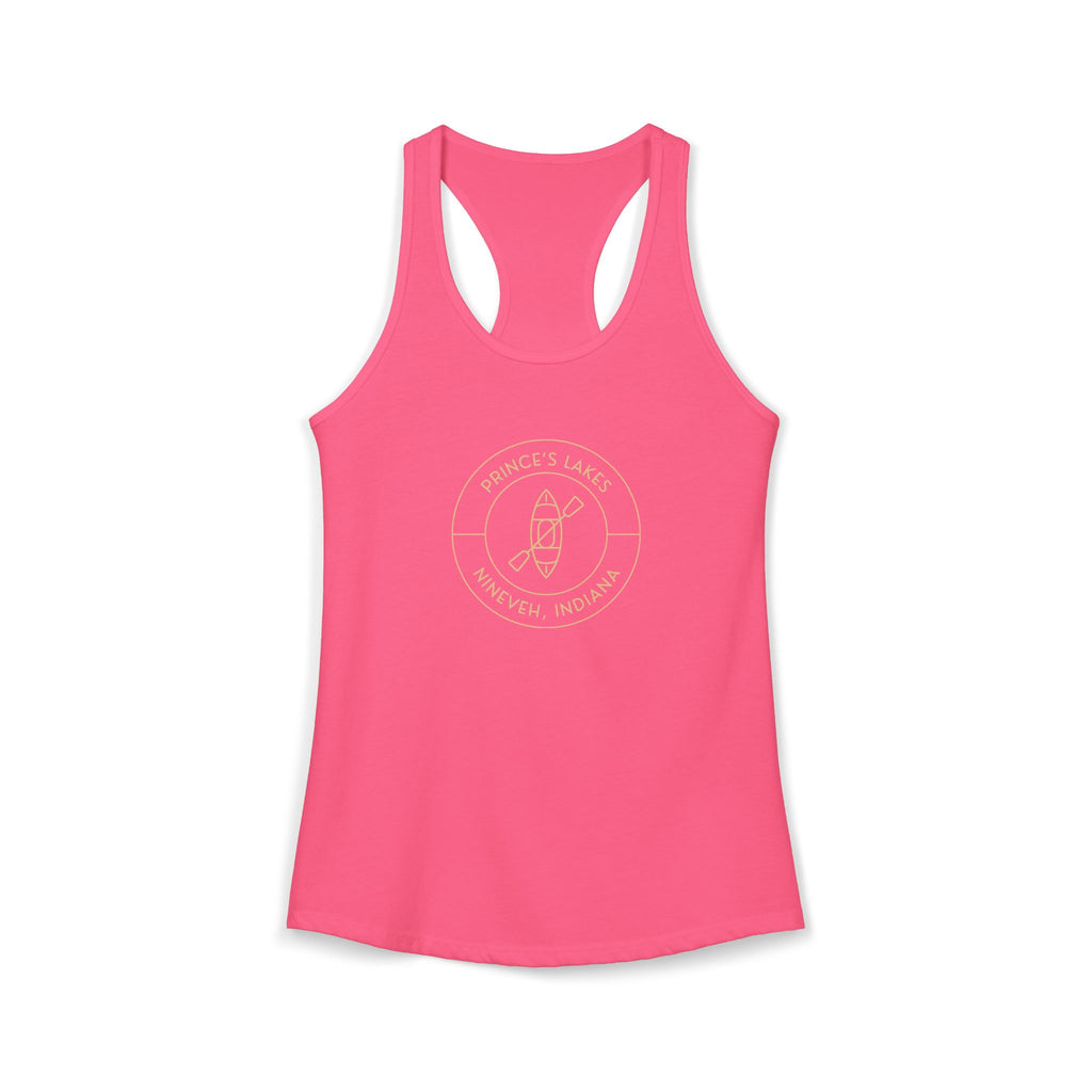 Women's Racerback Tank- "Kayak Prince's Lakes"