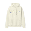 Grandview Lake Script Hoodie - Vintage Blue Text Lake Sweatshirt