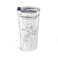 20oz Prince's Lakes Map Tumbler — Retro Minimalist Lake Map Design