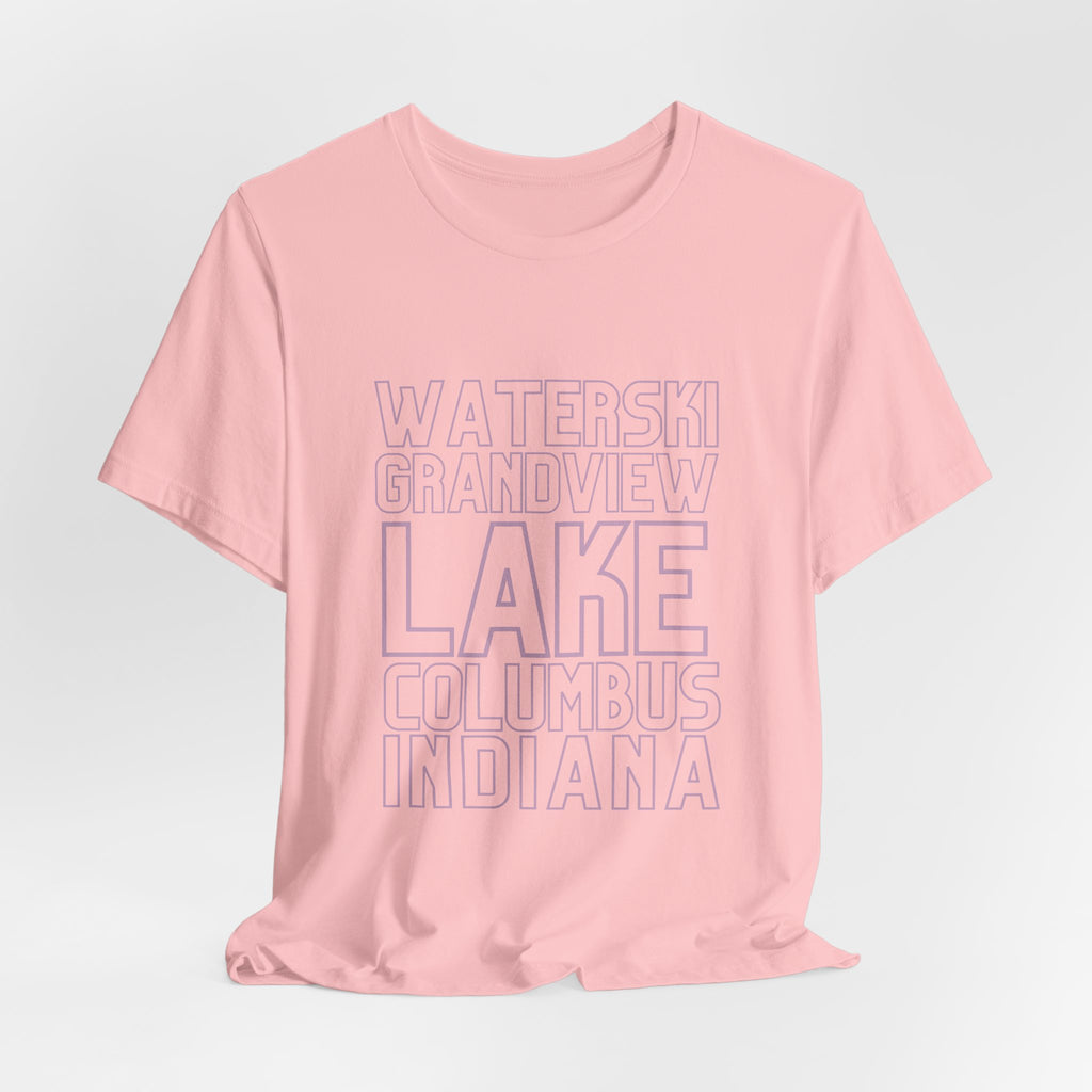 Grandview Lake Columbus Indiana Waterski Tee — Vintage Beach Town T‑Shirt