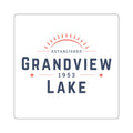 Grandview Lake Established 1953 Square Sticker — Vintage Lakeside Decal