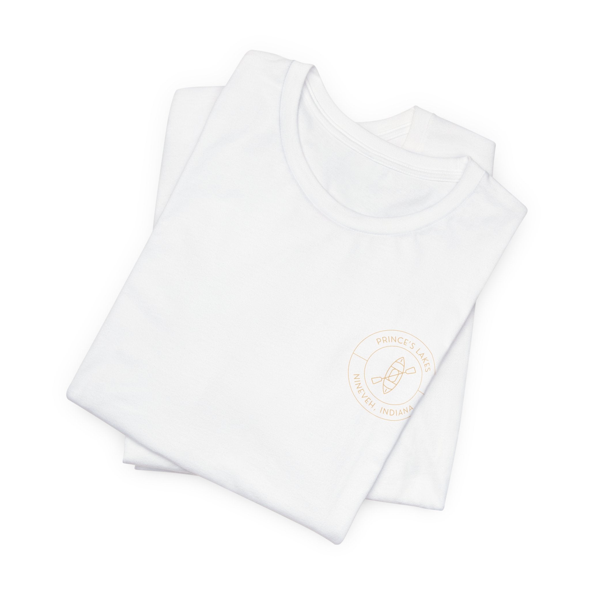 Kayak Pocket & Back Print Prince's Lakes Minimalist Tee —  Short Sleeve Shirt