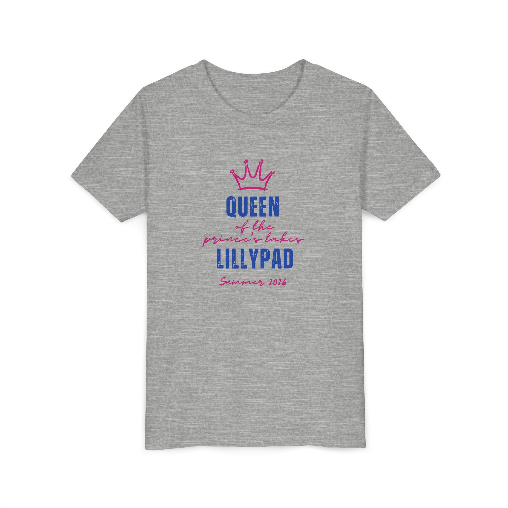 Youth Tee — "Queen of the Lillypad" Crown Graphic Kids Shirt