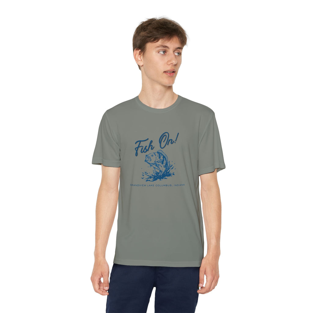 Youth Performance Tee — Grandview Lake "Fish On!" Graphic T-Shirt