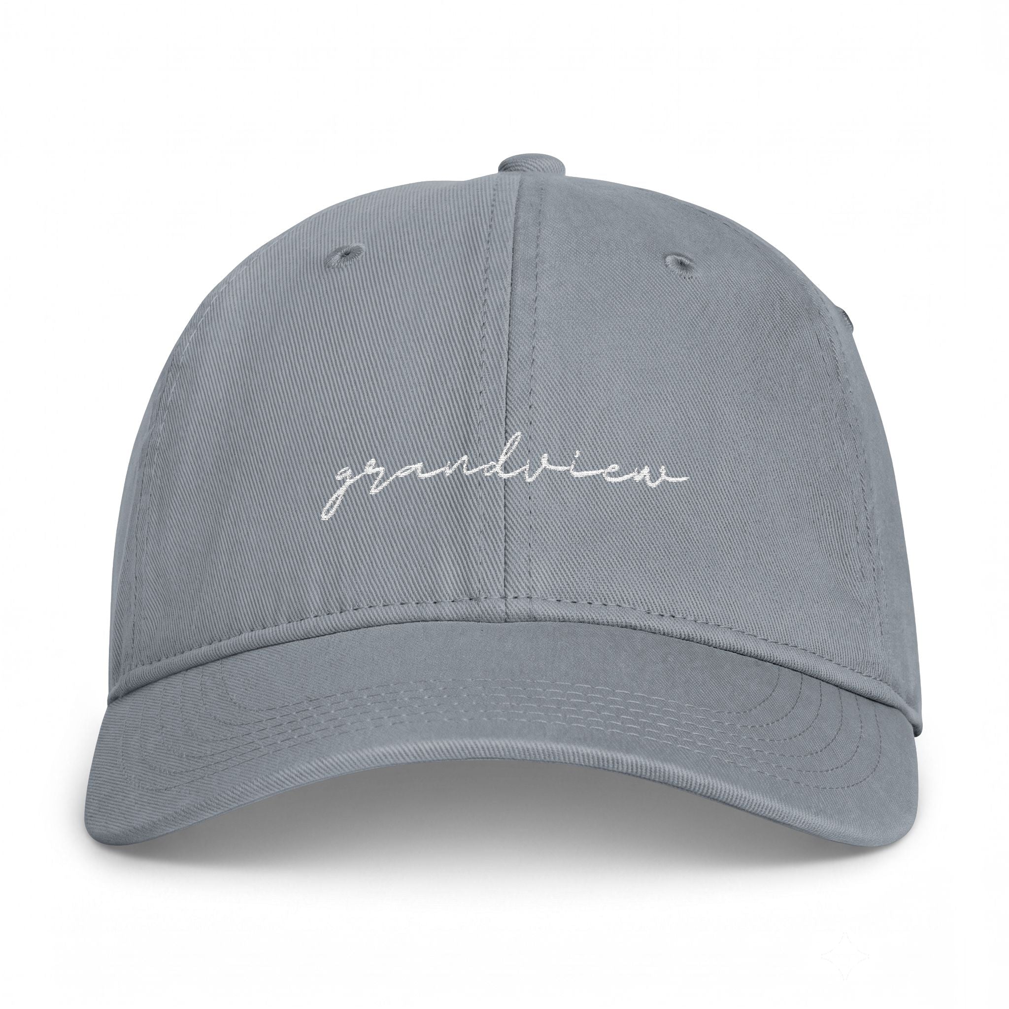 Grandview Script Washed Cap — Coastal Casual Baseball Hat