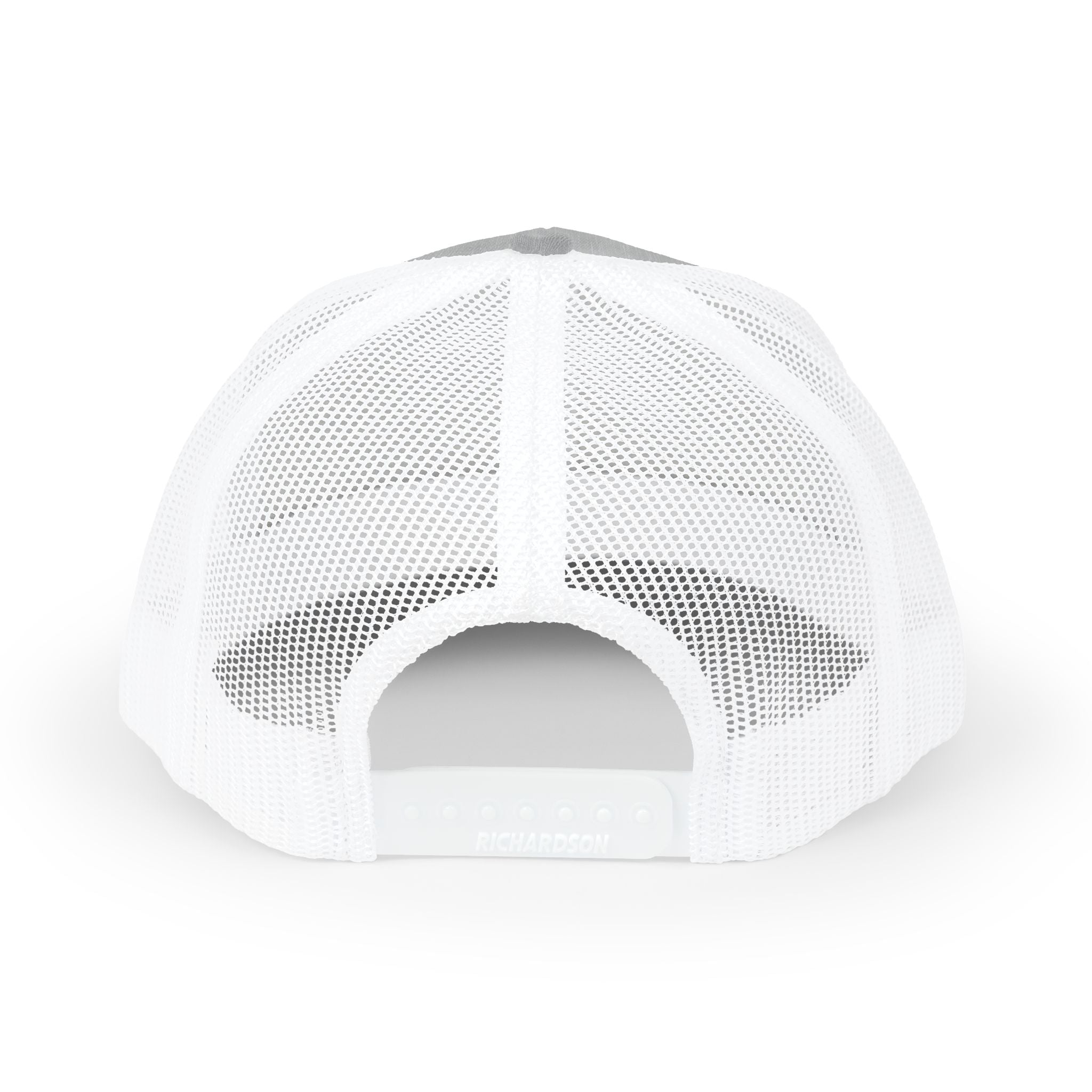 Grandview Lake Trucker Hat — Vintage White Mesh Snapback Cap