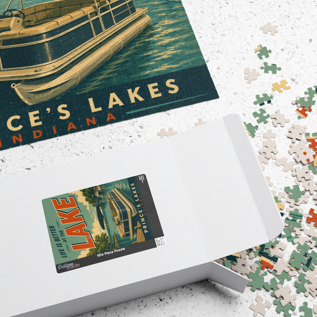 Life Is Better at the Lake Puzzle — Vintage Lakeside Poster Jigsaw (1014 pcs)
