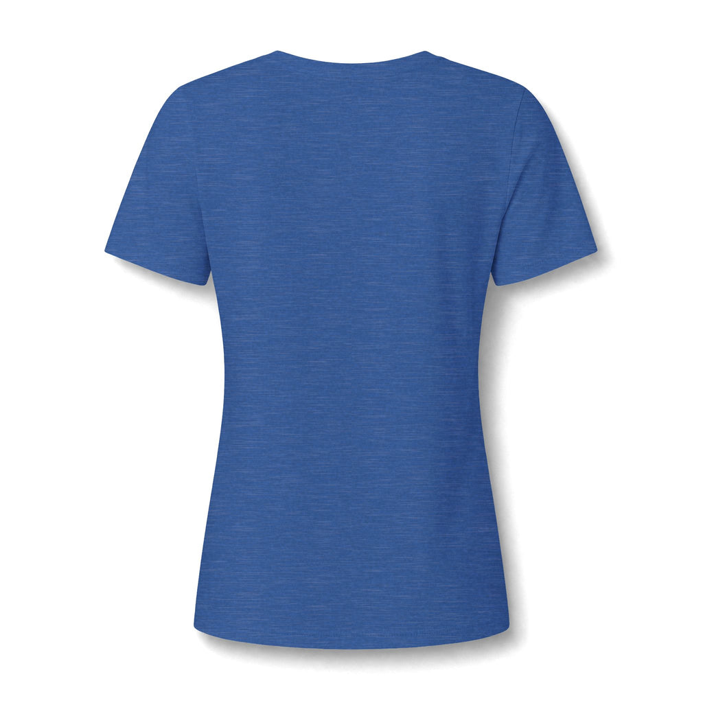 Grandview Lake Women's V-Neck Tee — Sunset Lake Graphic