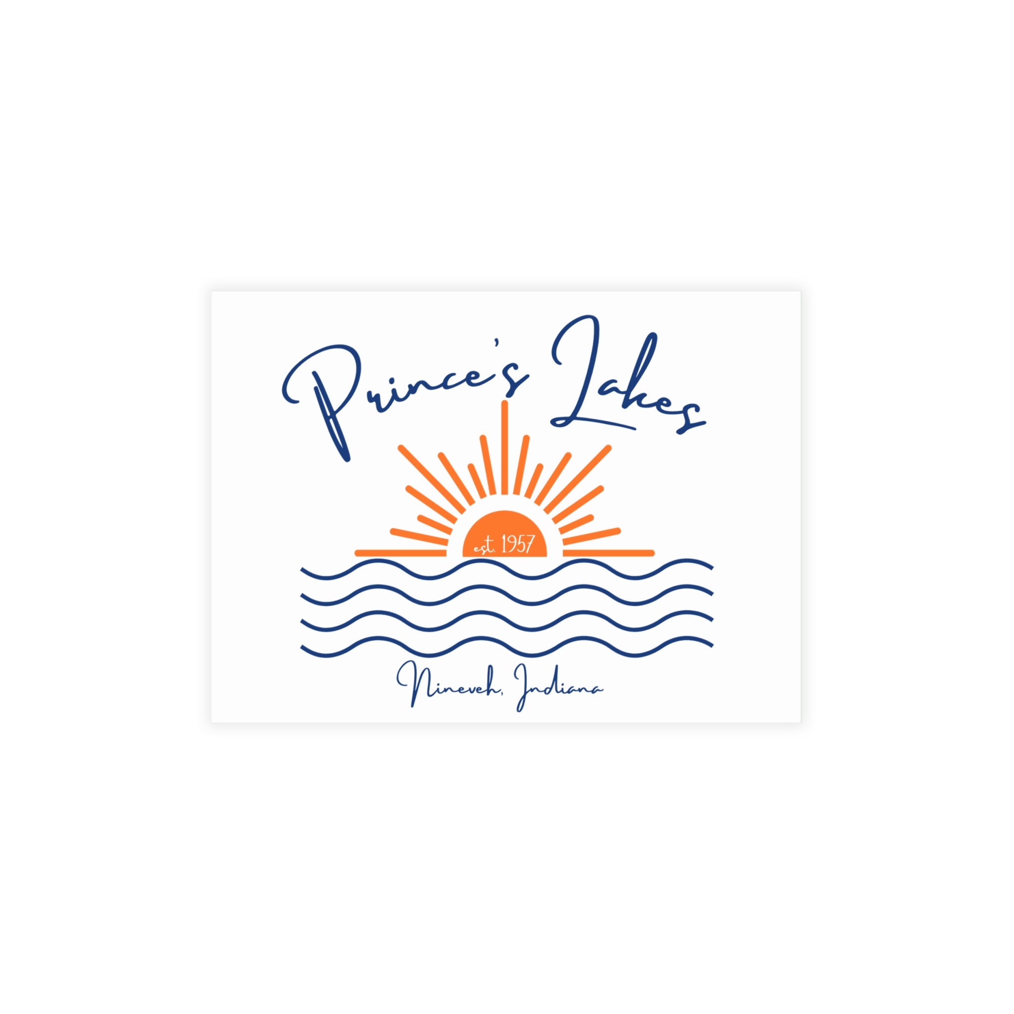 Postcard Bundles (envelopes not included) - Prince's Lakes Script Sunset over Water