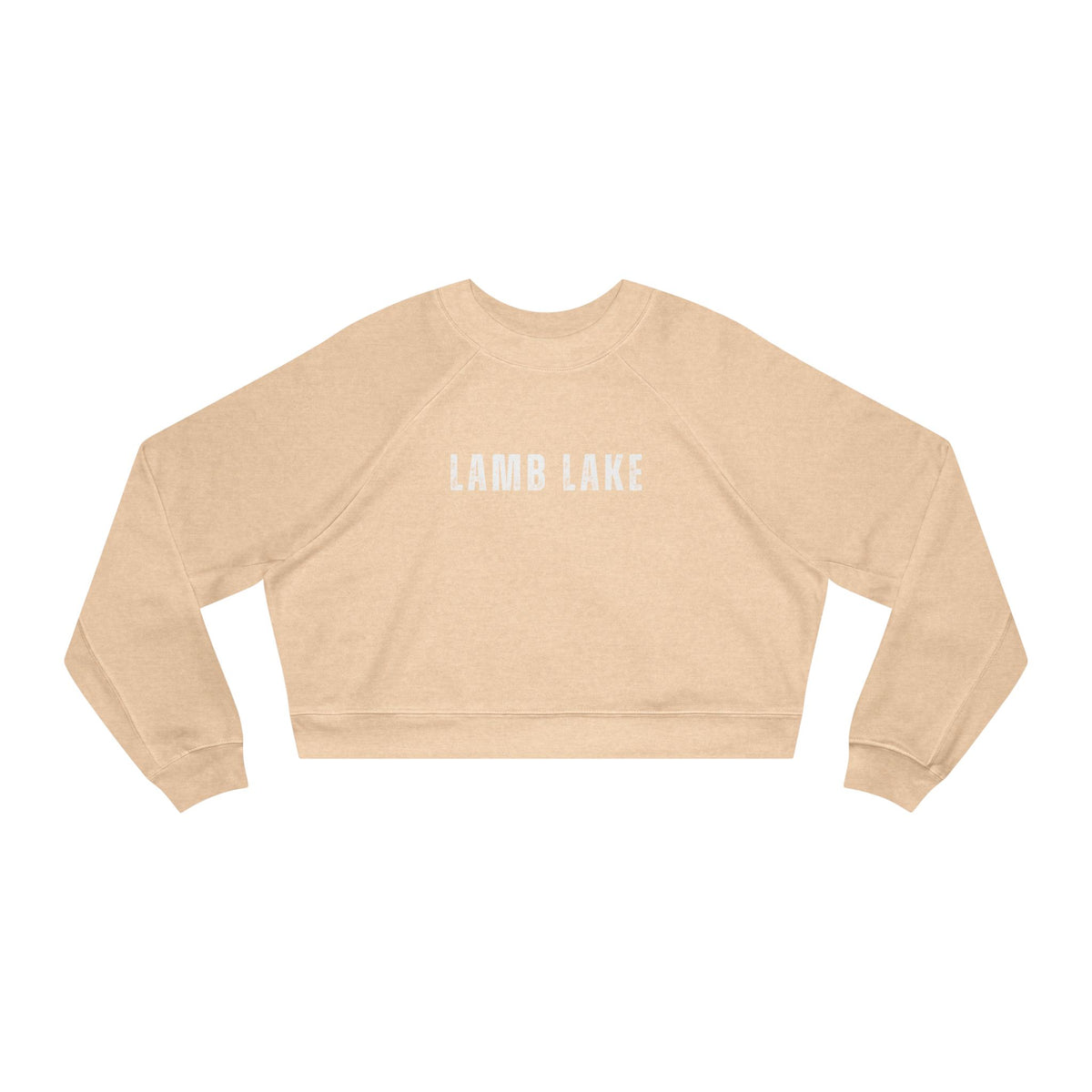 Lamb Lake Cropped Pullover — Minimal White Fleece for Women