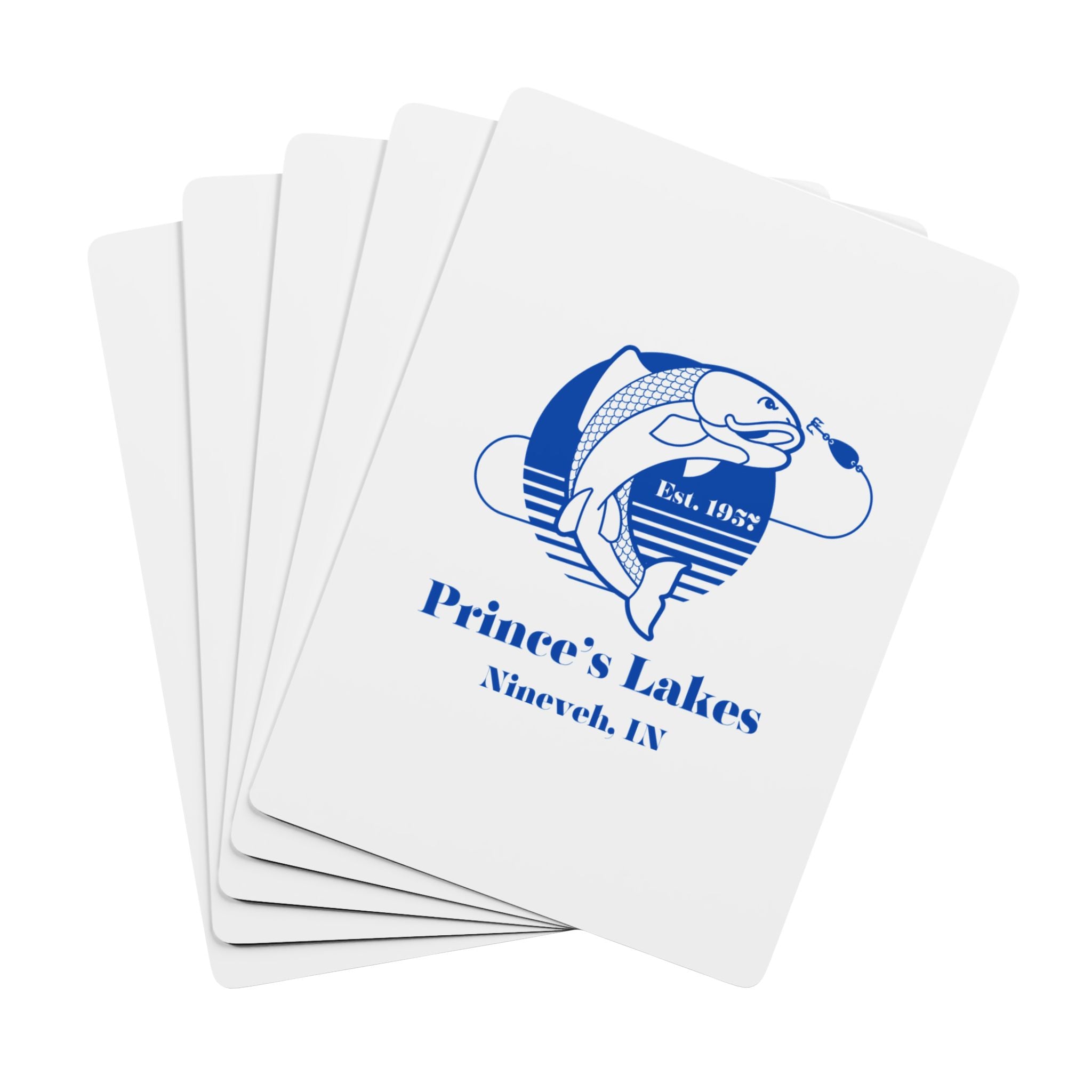 Poker Playing Cards — Prince's Lakes Vintage Fishing Design