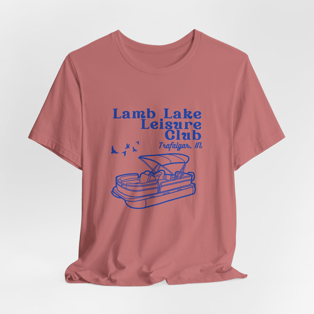 Pontoon Tee – "Lamb Lake Leisure Club" Vintage Boating T-Shirt