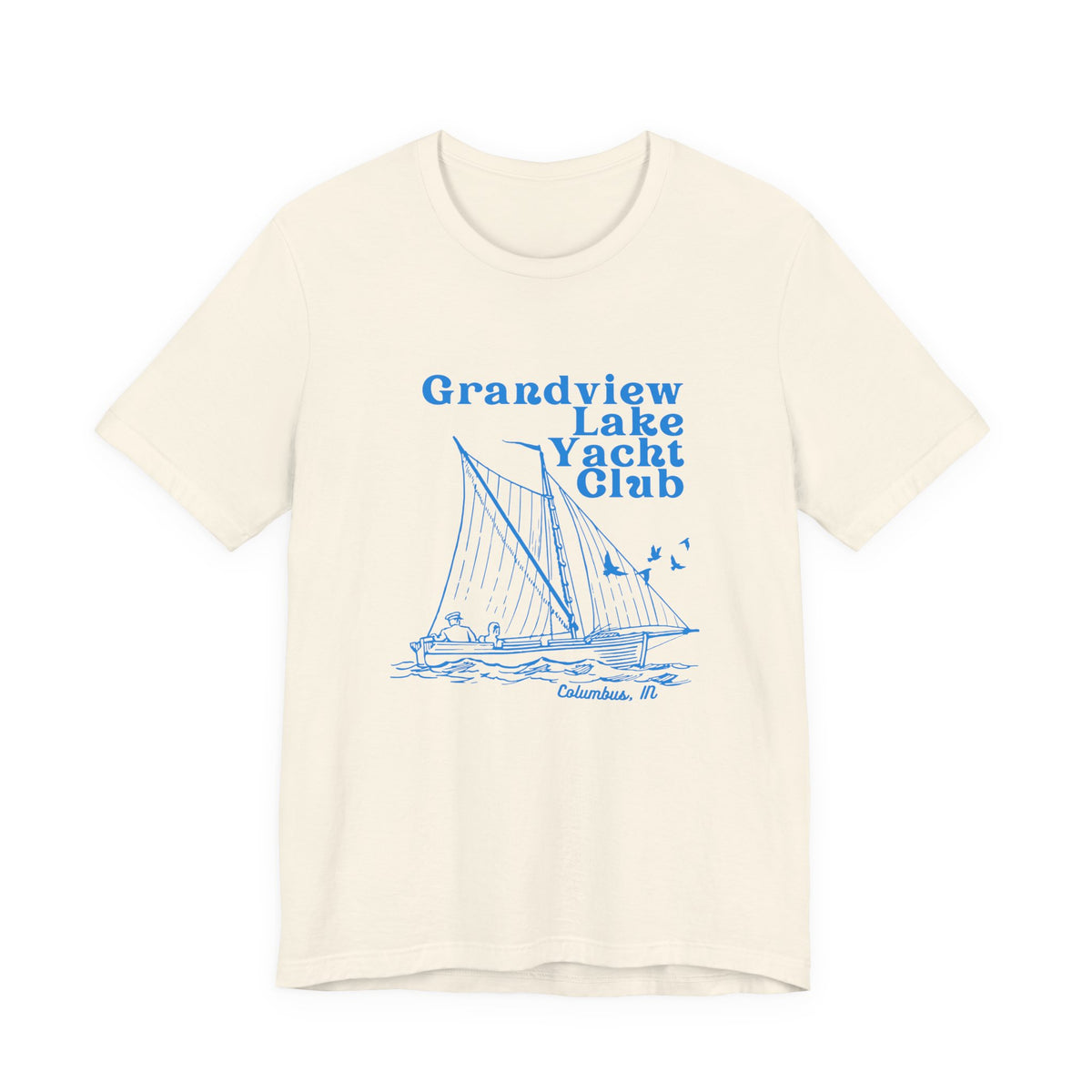 Sailboat Tee – "Grandview Lake Yacht Club" Vintage Boating T-Shirt