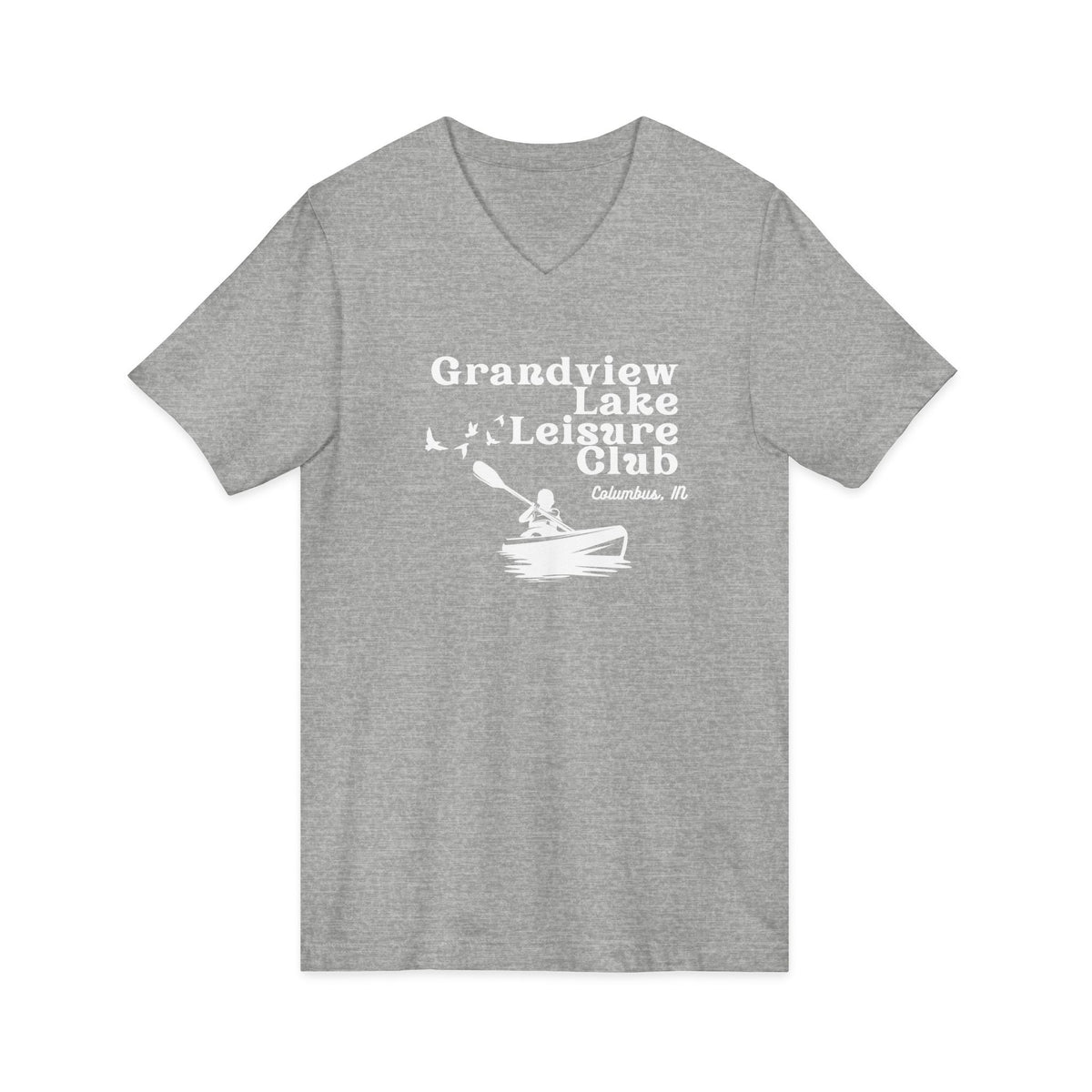Grandview Lake Kayak Leisure Club V-Neck Tee