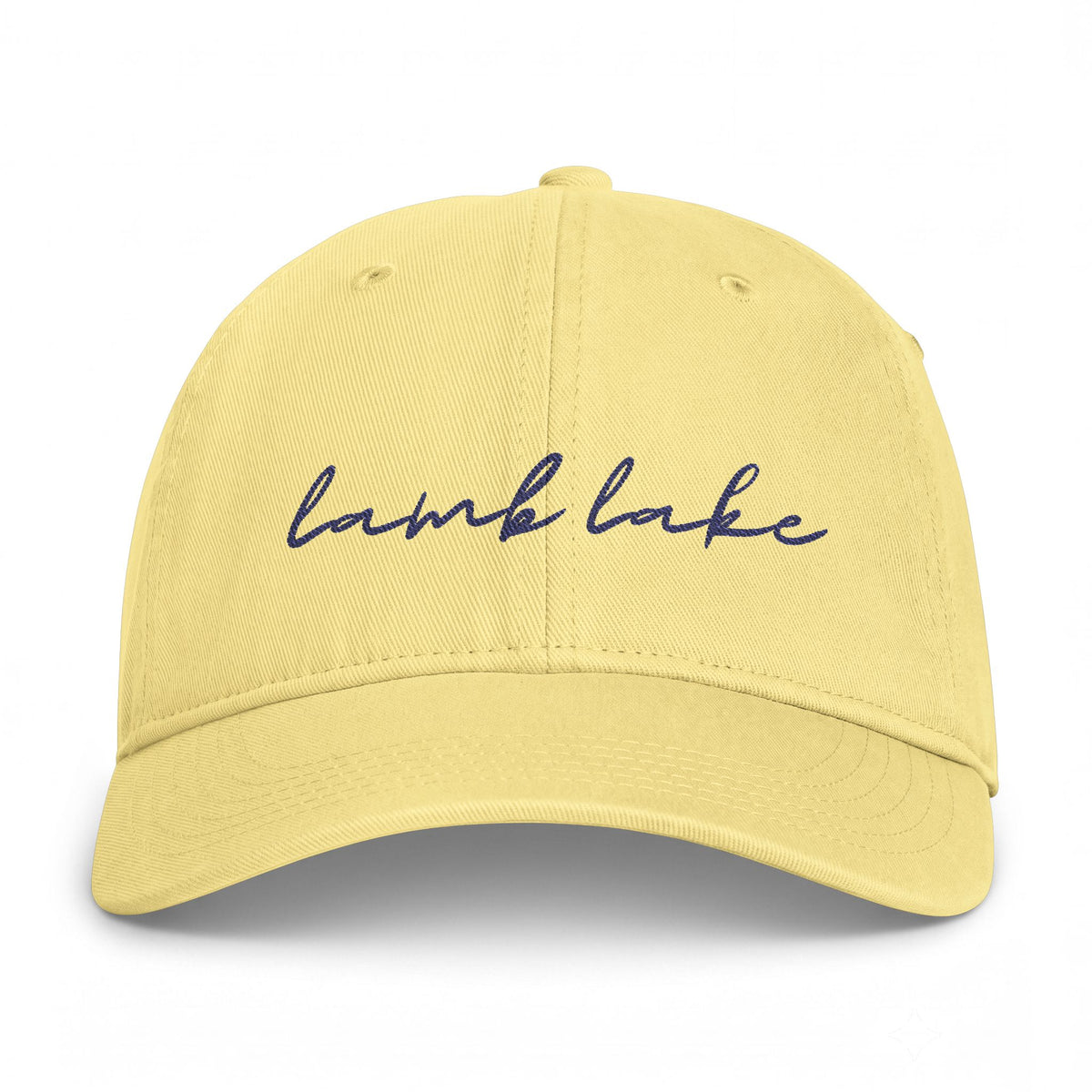 Washed Coastal Cap — "Lamb Lake" Embroidered Lake Hat