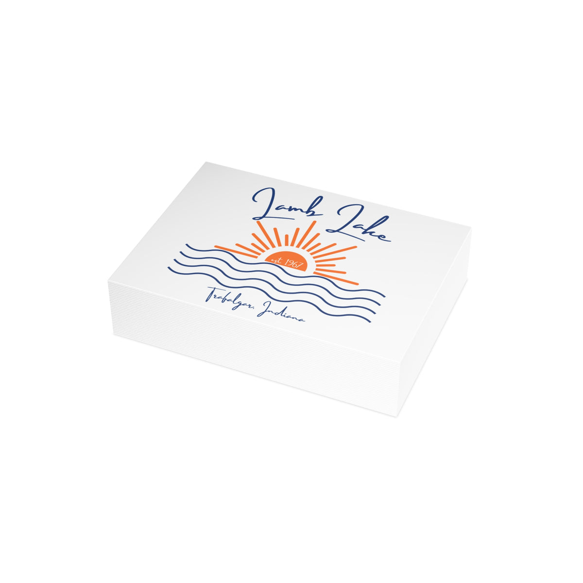 Postcard Bundles (envelopes not included) - Lamb Lake Script Sunset over Water