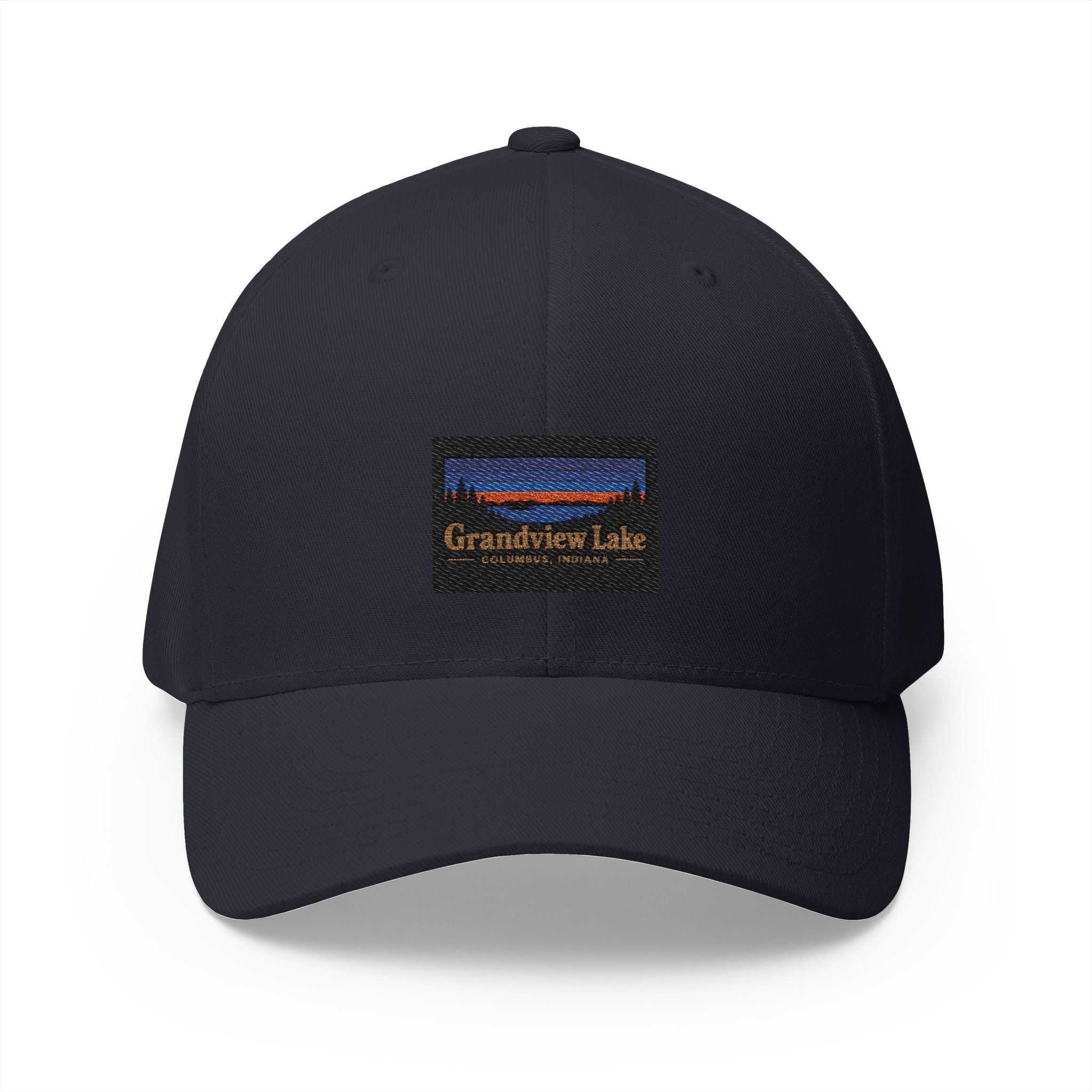 Grandview Lake Embroidered Cap — Scenic Lake Sunset Hat