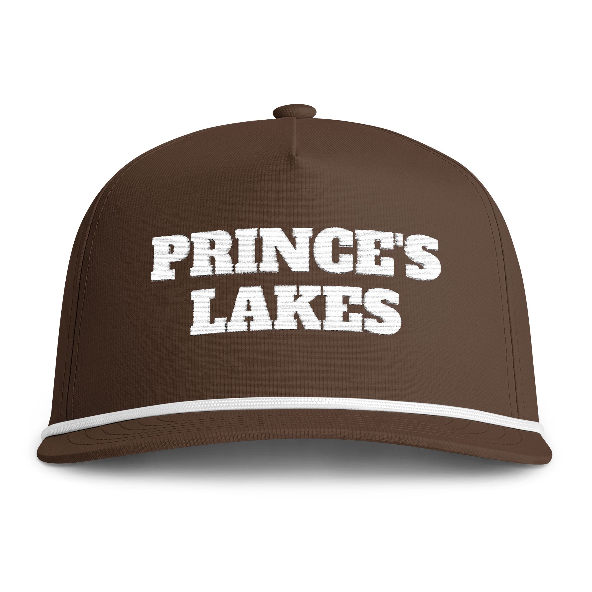 Sunwashed Rope Cap - "PRINCE'S LAKES' Embroidered Trucker Hat