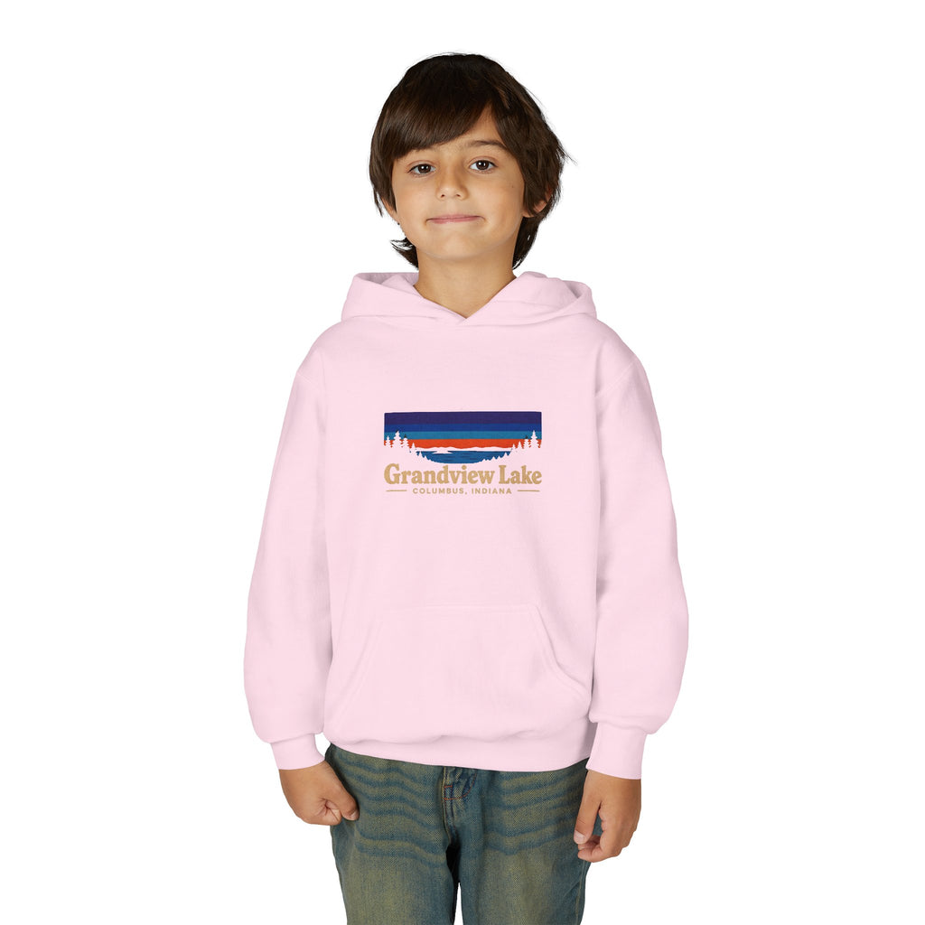 Youth Hoodie - Grandview Lake Sunset Logo