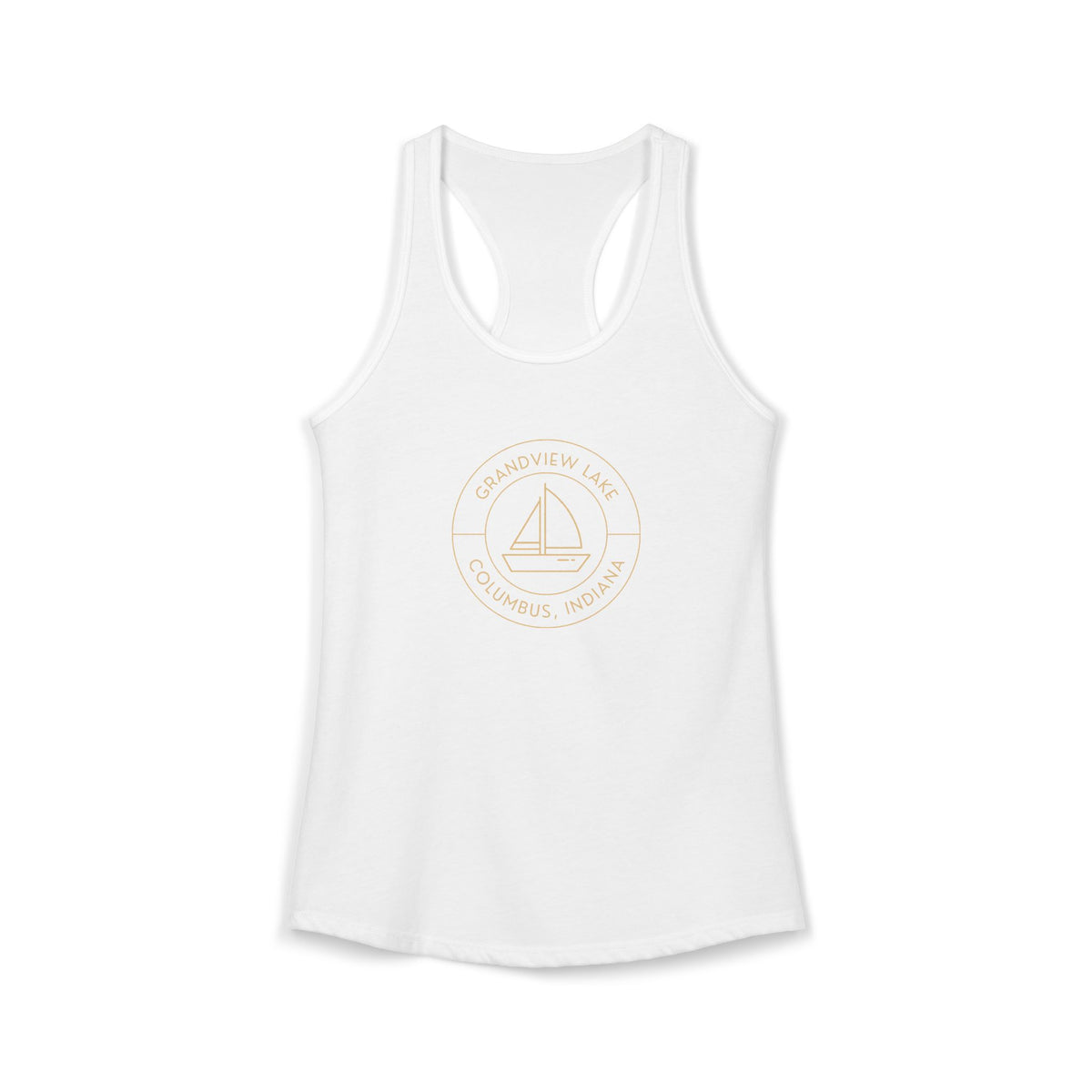 Women's Racerback Tank- Sailboat Grandview Lake