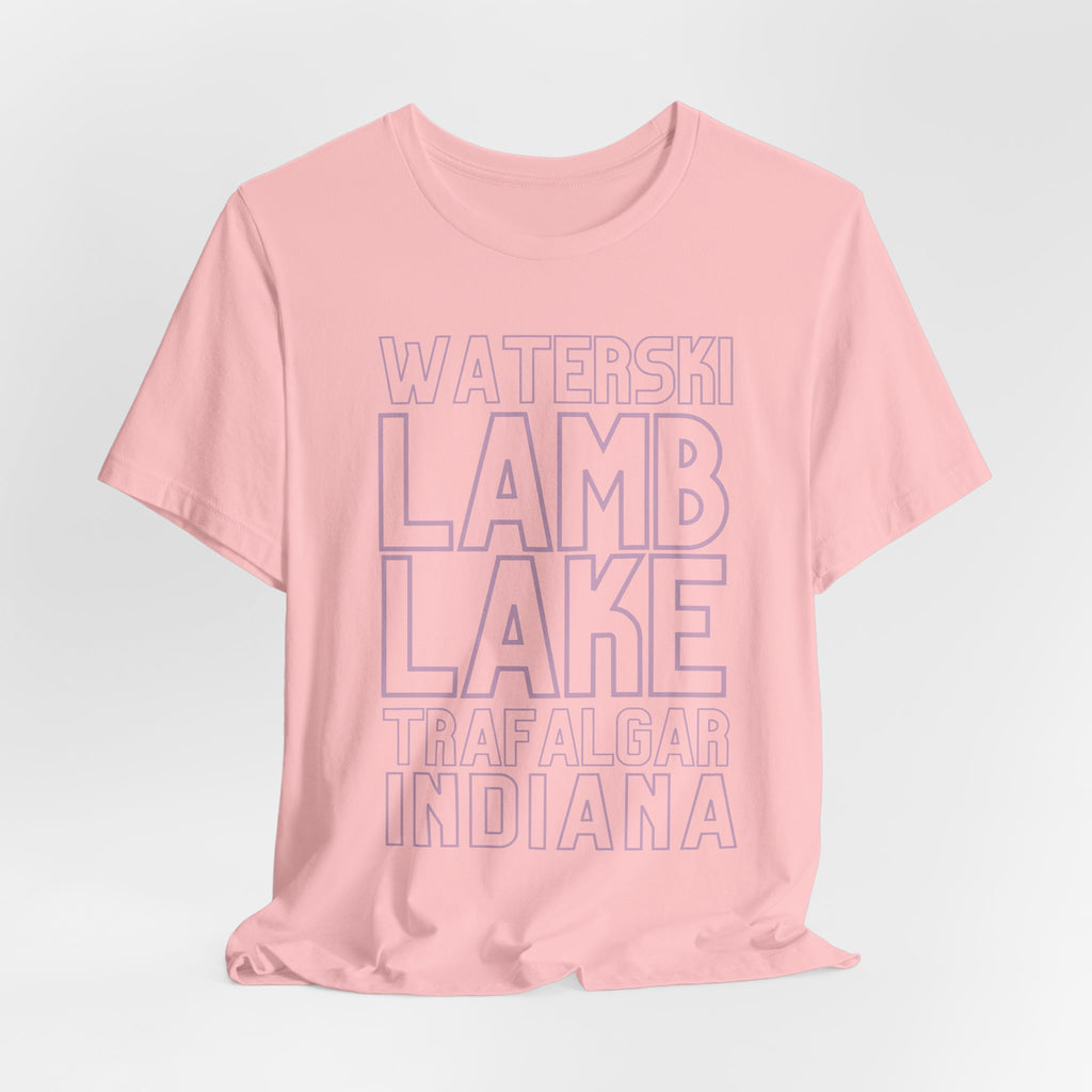 Lamb Lake Columbus Indiana Waterski Tee — Vintage Beach Town T‑Shirt