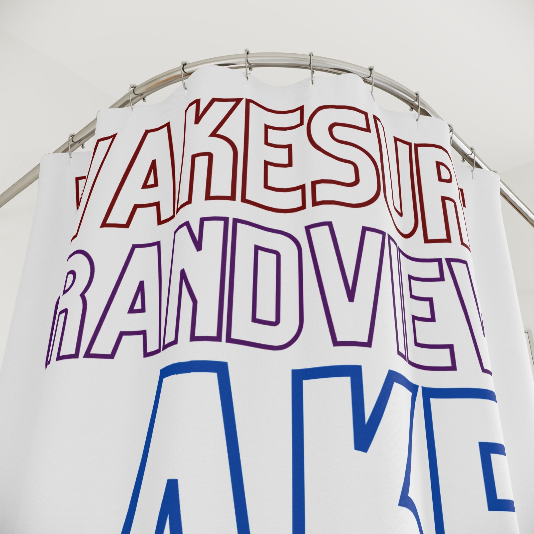 Grandview Lake Wakesurf Shower Curtain — Columbus Indiana Lake Typography