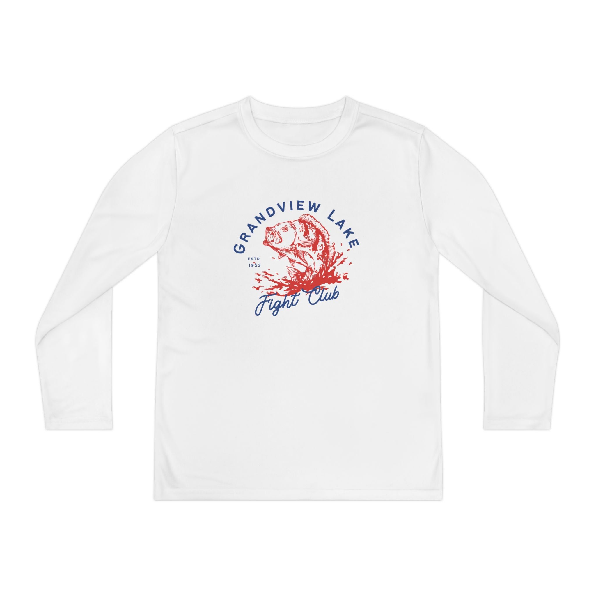 Youth Long Sleeve Tee — "Grandview Lake Fight Club" Graphic