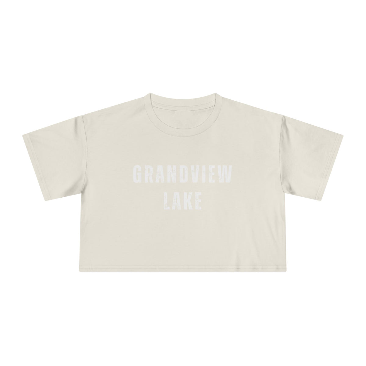 Grandview Lake Crop Tee — Women's Casual Lakeside Graphic Top