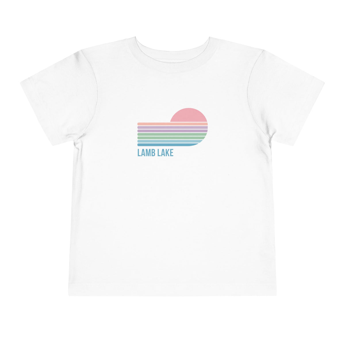 Toddler Tee - Retro Heart Sunset "Lamb Lake"