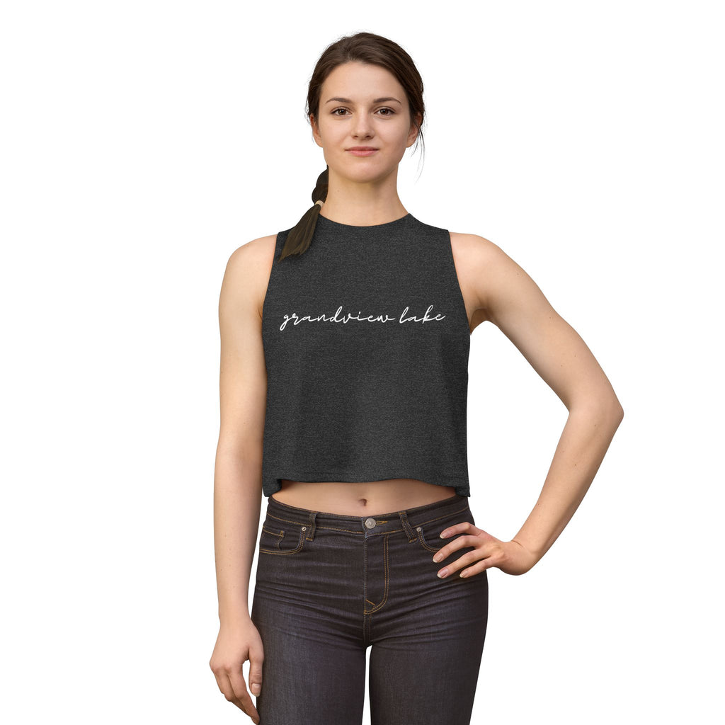 Lake Script Crop Top — 'grandview lake' Women's Casual Summer Tank