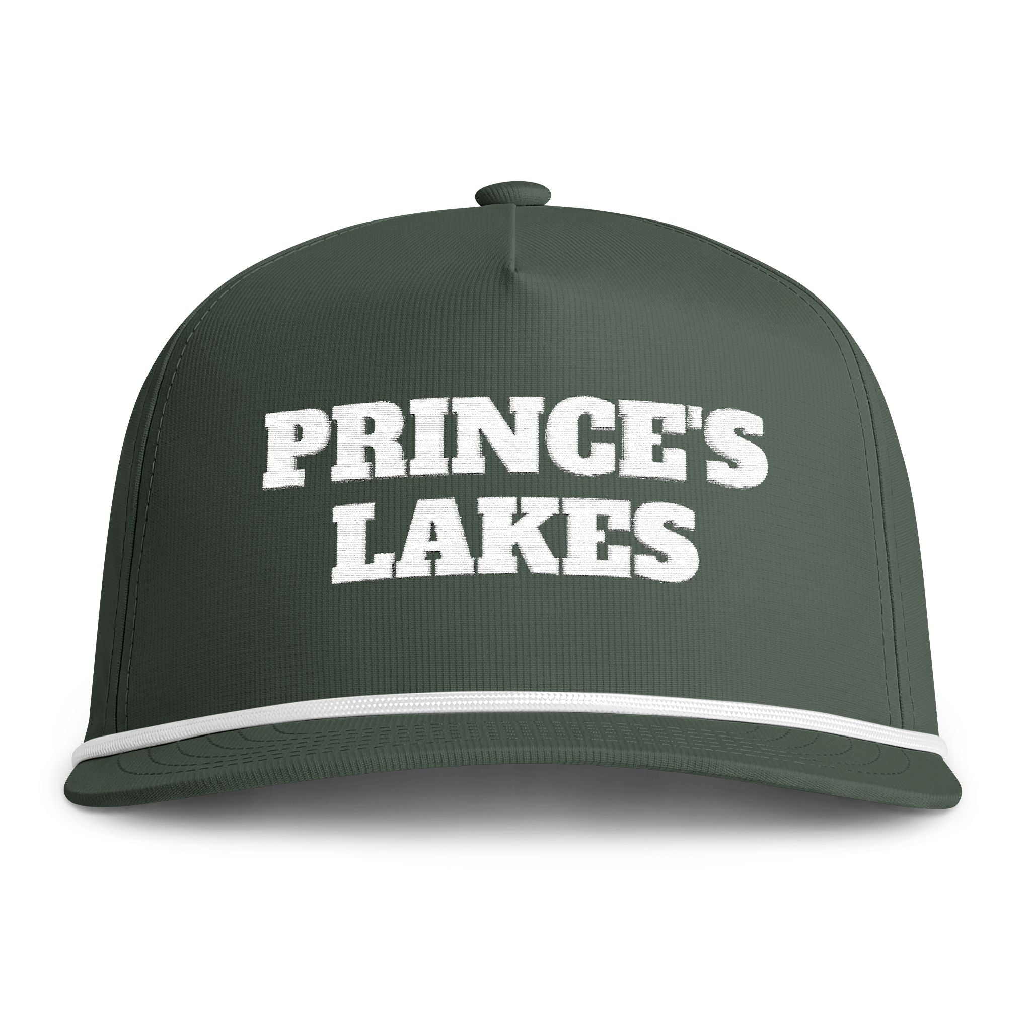 Sunwashed Rope Cap - "PRINCE'S LAKES' Embroidered Trucker Hat