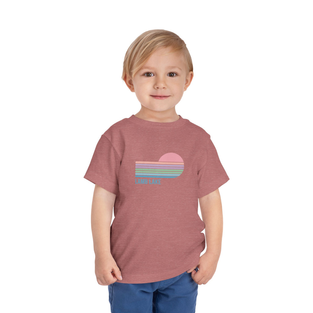Toddler Tee - Retro Heart Sunset "Lamb Lake"