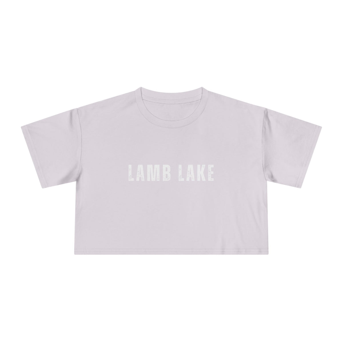 Lamb Lake Crop Tee — Women's Casual Lakeside Graphic Top