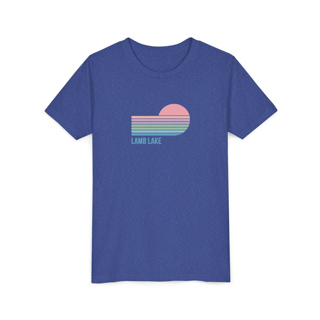 Youth Tee - Retro Pastel 'Lamb Lake' Sunset Graphic