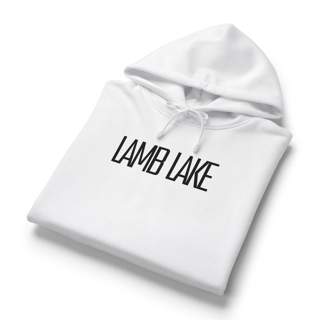 Lamb Lake Organic Women's Hoodie — Black 'Lamb Lake' Cozy Pullover