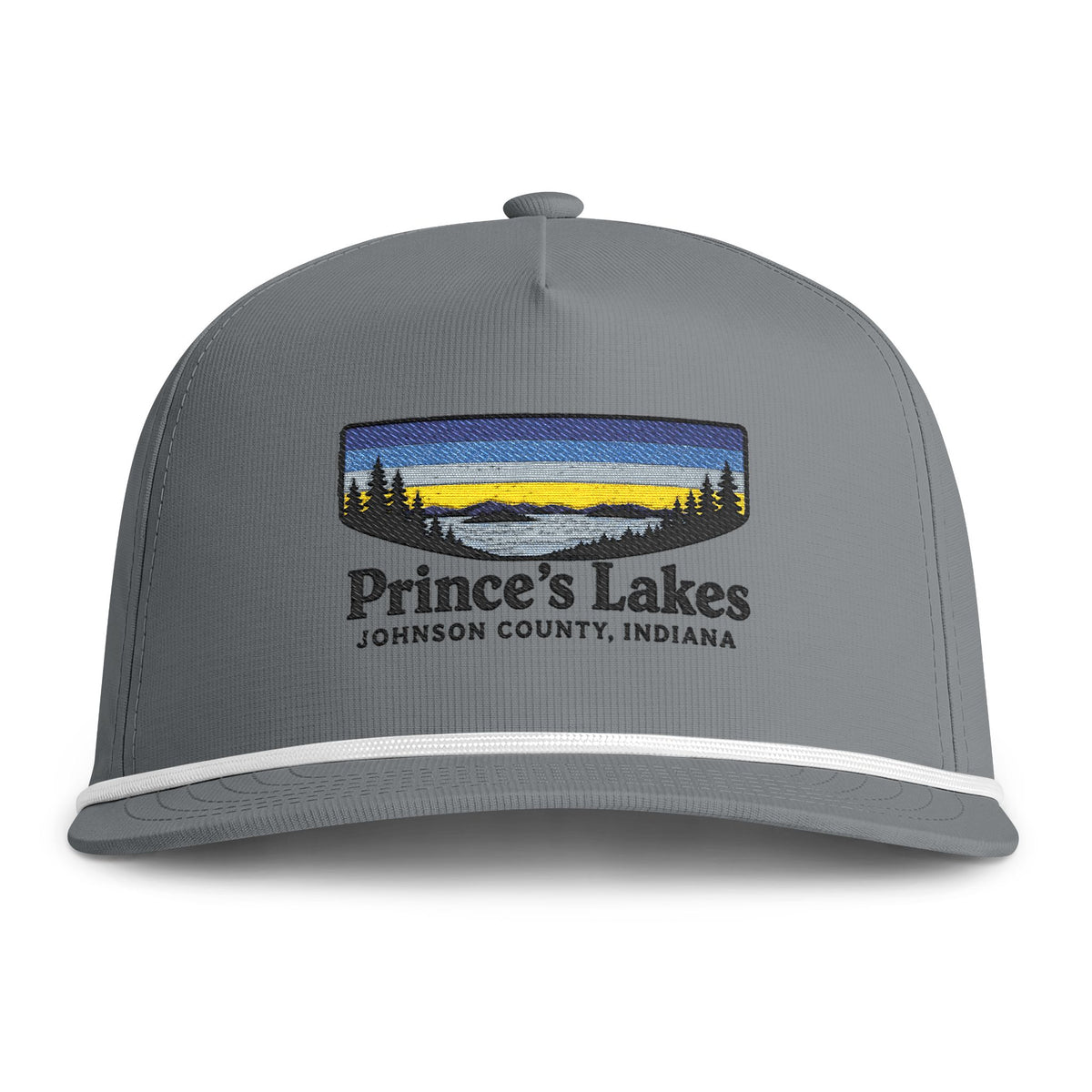 Prince's Lakes Sunset Rope Cap — Vintage Sunwashed Embroidered Baseball Hat